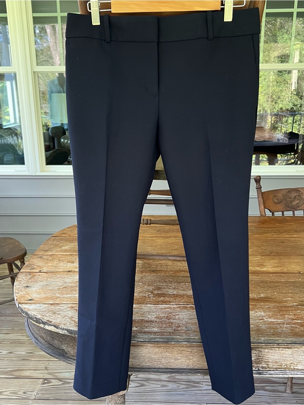 NWT Ann Taylor Devin Fit Tailored Ankle Pants Navy Blue Dress Trousers Size 6